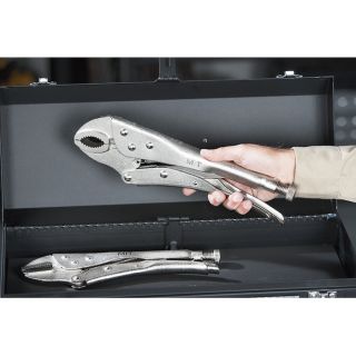 2-Pc. Jumbo Locking Pliers Set — Chrome-Plated Steel, 12in. and 14in., Model# MI3738  Locking Pliers