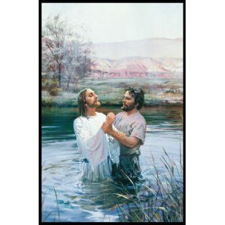 [11" x 17"] John the Baptist Baptizing Jesus By Harry Anderson. LDS, The Church of Jesus Christ of Latter day Saints, Mormon Harry Anderson Books