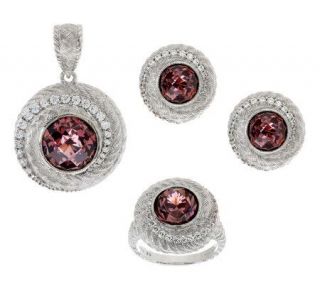 Judith Ripka Sterling Pink Diamonique Swirl Jewelry 