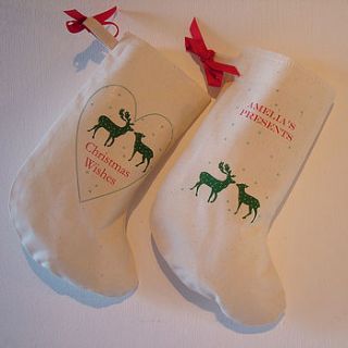 personalised little stocking gift bags by seahorse
