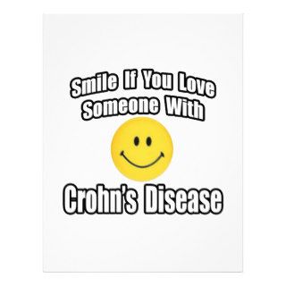 Smile If You Love Someone With Crohn's Disease Custom Letterhead