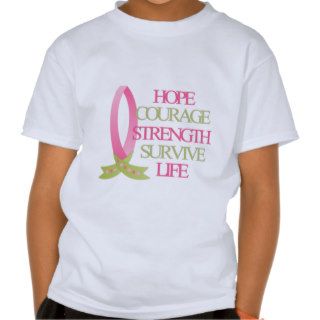 Breast Cancer Hope Courage Strength Tees