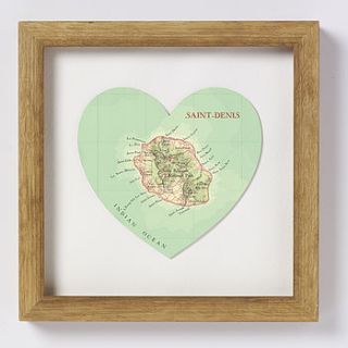 saint denis map heart print by bombus off the peg