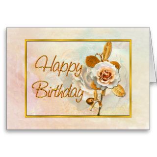 Beautiful Rose Birthday Card Card