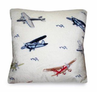 Thro Ltd. Vintage Airplane Pillow, Multi   Throw Pillows