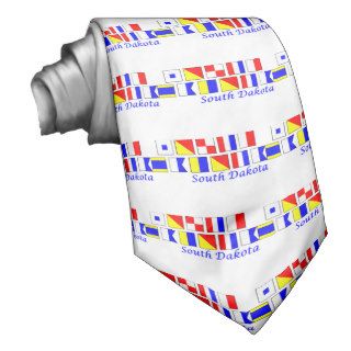 South Dakota spelled in nautical flag alphabet Custom Ties
