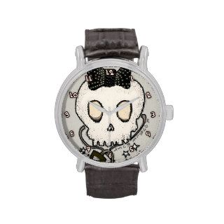 Girly Skull with Black Bow / Die for Music Watch