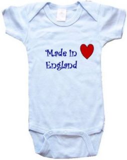 MADE IN ENGLAND   ENGLISH BABY   Country Series   White, Blue or Pink Onesie Clothing