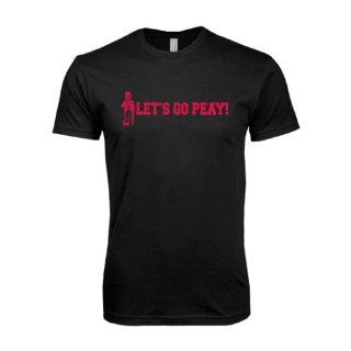 Austin Peay SoftStyle Black T Shirt 'Lets Go Peay'  Sports Fan T Shirts  Sports & Outdoors