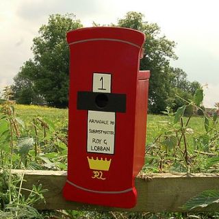 personalised post box bird box by lindleywood