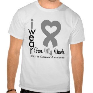 Brain Cancer Heart Ribbon For My Uncle T Shirts