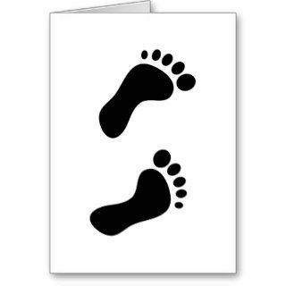 Footprints Greeting Cards