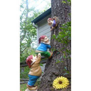 Climbing Gnomes Tree Decor  Outdoor Statues  Patio, Lawn & Garden
