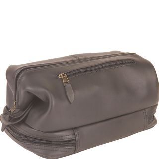Royce Leather Toiletry Bag w/Zippered Bottom Compartment