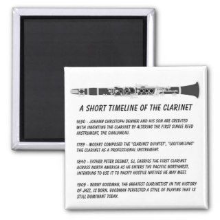 Clarinet Timeline Refrigerator Magnets