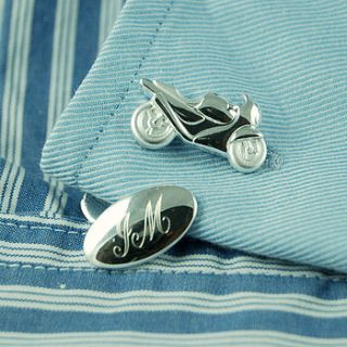 motorcycle cufflinks by highland angel