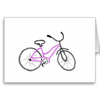 Pink Bicycle Card