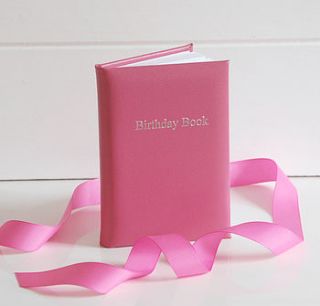 leather birthday book by oh so cherished