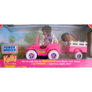 Barbie KELLY & TOMMY Motorized Power Wheels Jeep & Dolls AA   Jeep Makes 3 Fun Sounds (1997) Toys & Games