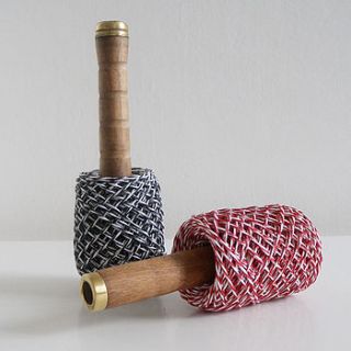 paper twine on an old wooden spindle by bobalong