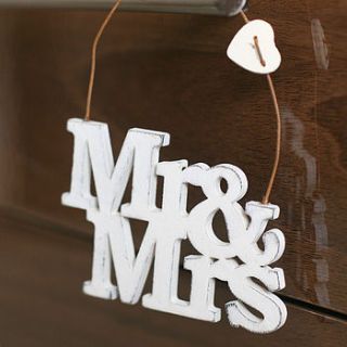 mr and mrs wedding sign by pippins gift company