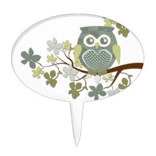 Polka Dot Owl in Tree Cake Topper