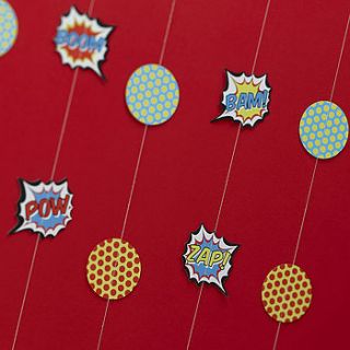 pop art superhero backdrop banner decoration by ginger ray