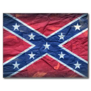 Grunge Dirty Redneck Confederate Flag Postcards