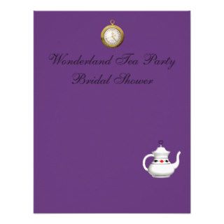 Mad Hatter Wonderland Tea Party Bridal Shower Personalized Invites