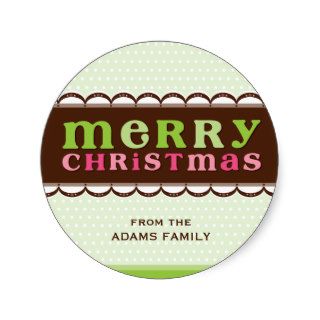 PERSONALIZED CHRISTMAS STICKER  candyfloss 2