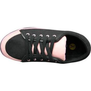Women's Dawgs Canvas Golf Crossover Shoe Black/Soft Pink Dawgs Slip ons