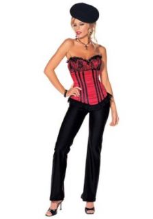 3 Looks In 1 Dance Hall Holly Sexy Holiday Party Costume (Red/Black;X Large) Clothing
