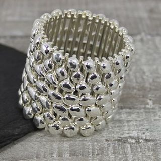 metal pebble cuff bracelet by my posh shop
