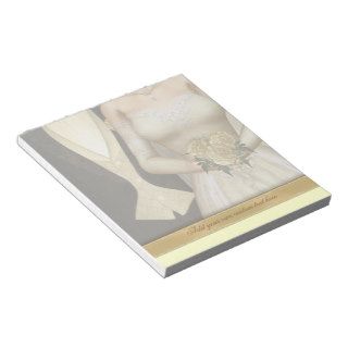 Bride and Groom (ivory) Wedding Note Pads
