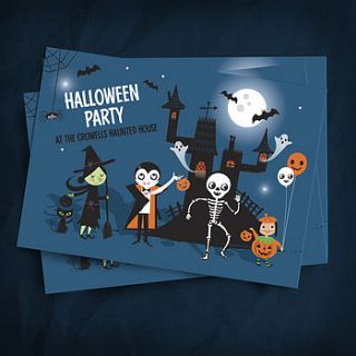 25 personalised haunted house invites by the note studio