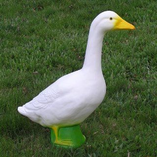 Plastic White Lawn Goose ~ Classic Union Products Yard Decoration ~ 2 feet tall ~ Made in the USA  Large Yellow Ducks For Garden  Patio, Lawn & Garden