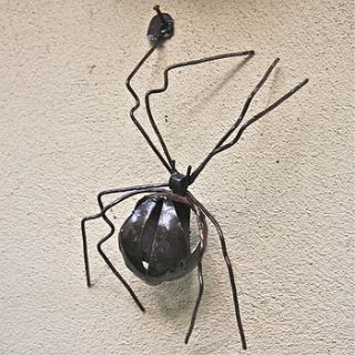 metal spider garden wall decoration by london garden trading