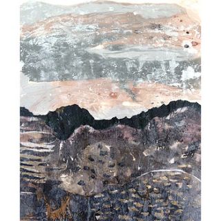 land form number one collage on paper by rachael bennett visual artist