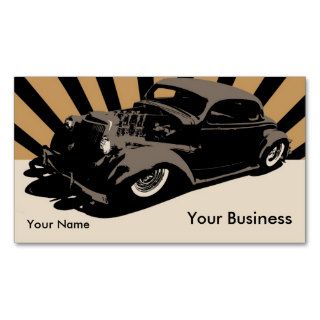 Flying Piston Hot Rod Business Card Template