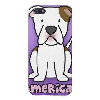 Purple Cartoon American Bulldog iPhone 5 Cover
