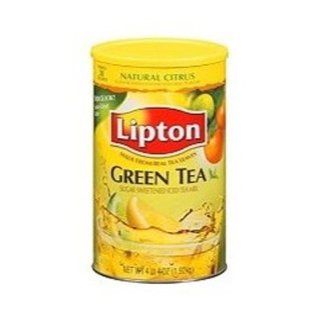 Lipton Green Tea Iced Tea Mix   Makes 28 Quarts, (68oz. Each) Citrus TWO CANISTERS  