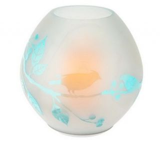 Candle Impressions 7 Indoor Outdoor Glass Bowl with Candle & Timer —