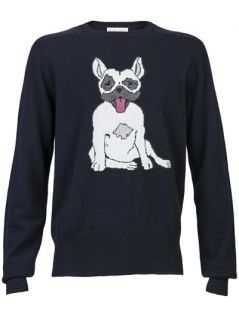 Michael Bastian Bulldog Intarsia Crew