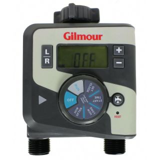 Gilmour Electronic Water Timer — Double Outlet, Model# 400GTD  Garden, Sprinkler   Soaker Hoses