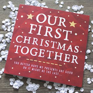 'our first christmas together' card by zoe brennan