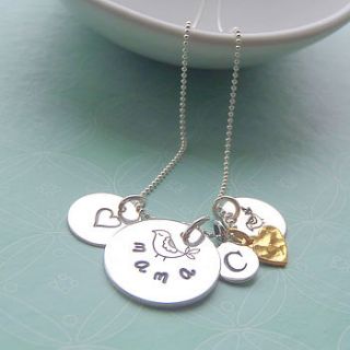 'mama' personalised charm necklace by evy designs