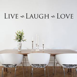 'live laugh love' wall sticker by nutmeg