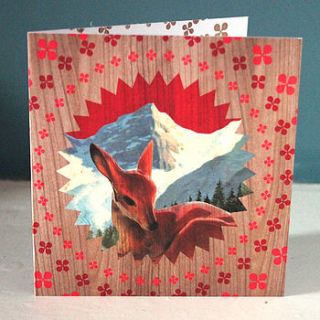christmas card deer in the alps by madame chalet