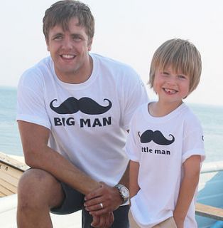 'big man' 'little man' father and son t shirt by precious little plum