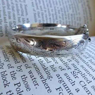 vintage silver bangle by lime tree design